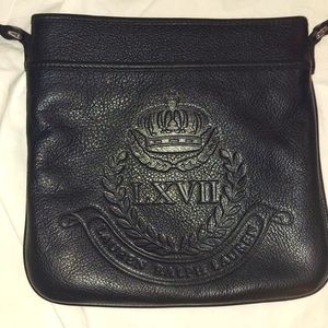 Ralph Lauren black leather cross body